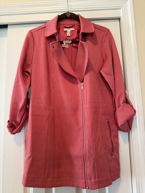 Isaac Mizrahi Dusty Rose Zip-Front MOJO Jacket NWT size 6